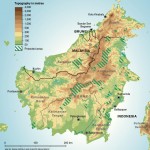 Carte de Bornéo - relief