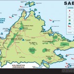 Bornéo : carte du Sabah