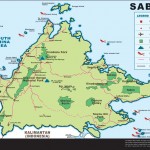 Bornéo : carte du Sabah