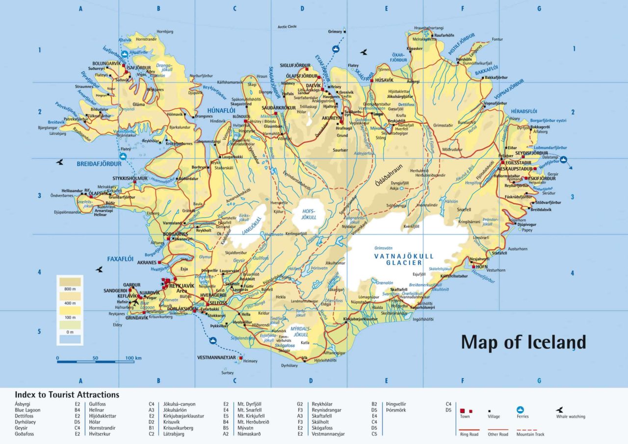 carte Islande route 1
